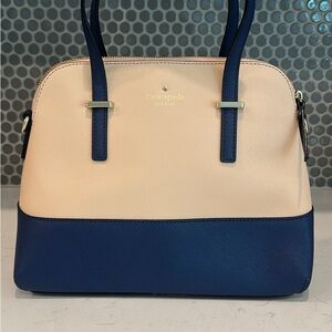 Kate Spade New York Cedar Street Navy and Cream Satchel
